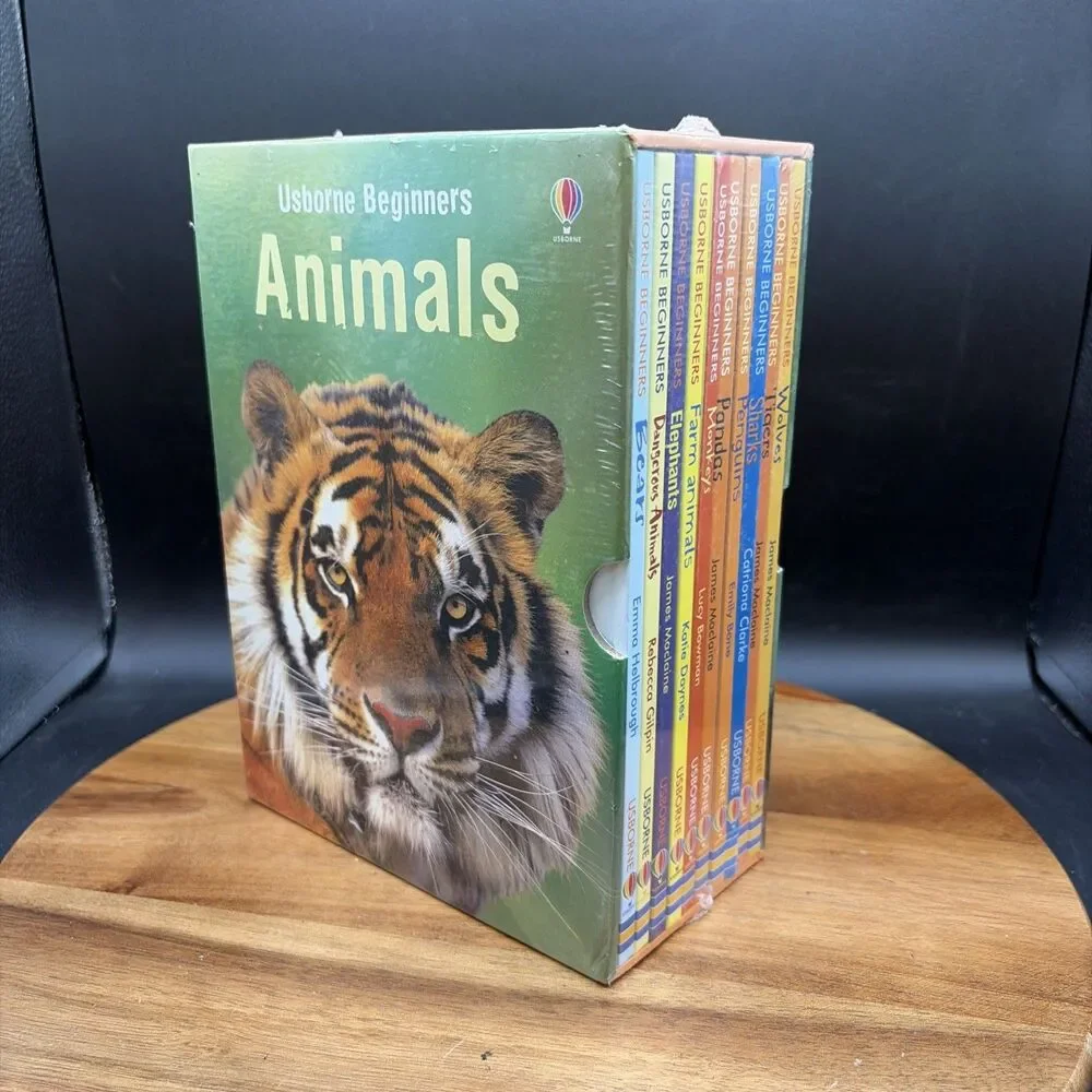 Usborne Beginners Animals Educational Kids Books Set - Wolves, Bears, Pandas +